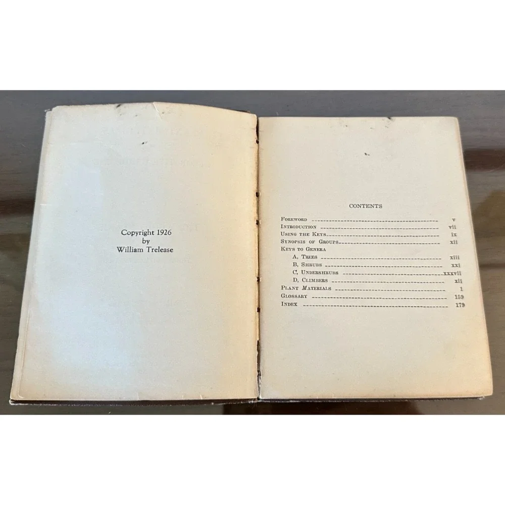 1926 William TRELEASE / Plant Materials of Decorative Gardening The Woody Plants